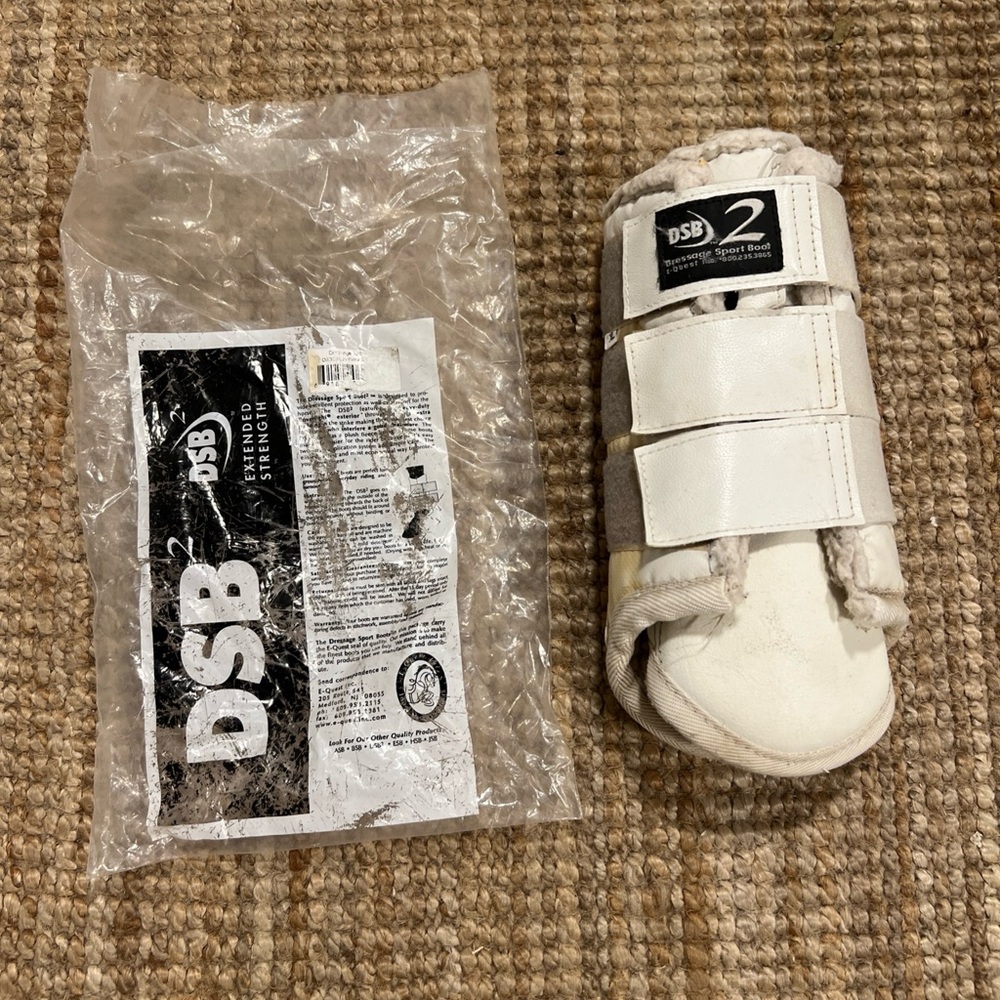 White DSB Dressage Boots XL Horse Tack